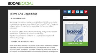 Terms And Conditions - Boom! Social
