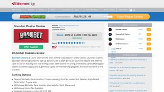 Boombet Casino review | Online Casino Sites