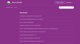 Account – Boomerang Support