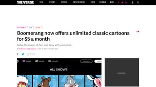 Boomerang now offers unlimited classic cartoons for $5 a month - The ...