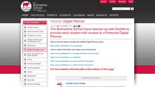 The Bulmershe School | Parents | Digital Planner