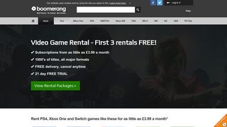 Boomerang Games Rental