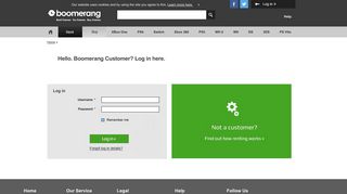 Hello. Boomerang Customer? Log in here. - Boomerang Rentals