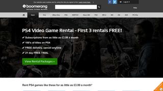 PS4 Games, Playstation Games To Rent Online From Boomerang ...