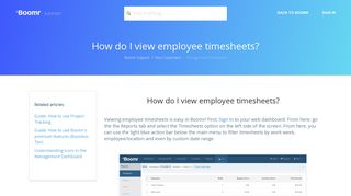 How do I view employee timesheets? – Boomr Support