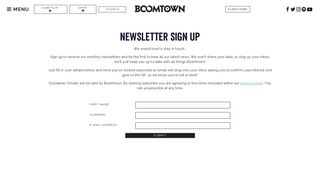 Newsletter Sign Up | Boomtown Chapter 11 - A Radical City - 7th-11th ...