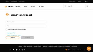 Payment - Sign in to My Boost