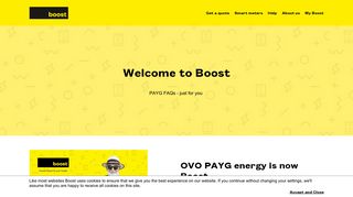 OVO PAYG energy is now Boost. - android