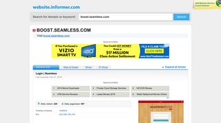 boost.seamless.com at WI. Login | Seamless - Website Informer