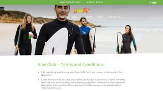 Vibe Club – Terms and Conditions - Boost Juice – UK
