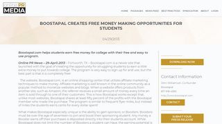 Boostapal Creates Free Money Making ... - Online PR Media