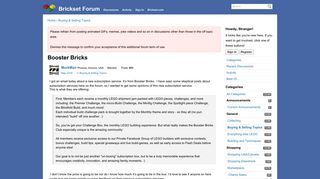 Booster Bricks — Brickset Forum