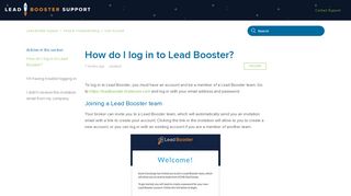 How do I log in to Lead Booster? – Lead Booster Support - Brytecore