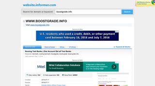 boostgrade.info at WI. Nursing Test Banks | One Account Get all Test ...