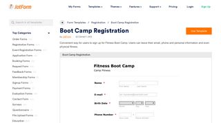 Boot Camp Registration Form Template | JotForm