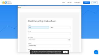 Free Boot Camp Registration Form Template | 123FormBuilder