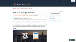 Edit and manage Booths – Brazen Success