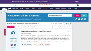 Boots contact Lens Reward scheme? - MoneySavingExpert.com Forums