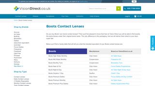 Buy Boots Contact Lenses | Vision Direct UK