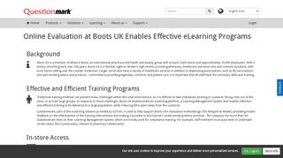 Online Evaluation at Boots UK Enables Effective eLearning Programs ...