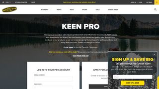 Pro Site Login | KEEN Footwear