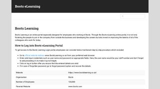 Boots Learning - Boots eLearning