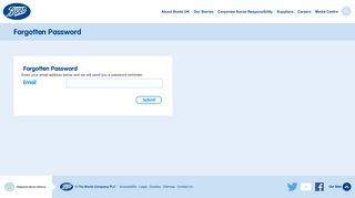 Boots UK - Forgotten Password