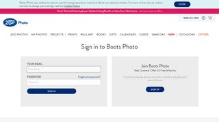 Sign in to Boots Photo - Photo Printing | Photo Books | Wall Art | Gifts ...