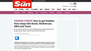 How to get freebies from shops like Boots, Mothercare, M&S and Tesco