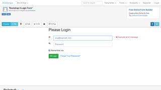 Bootstrap Snippet Bootstrap 4 Login Form using HTML ... - Bootsnipp