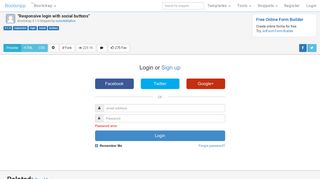 Bootstrap Snippet Responsive login with social buttons ... - Bootsnipp
