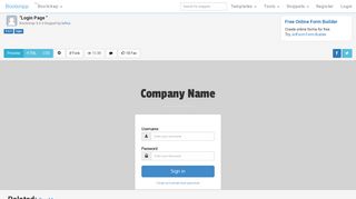 Bootstrap Snippet Login Page using HTML CSS - Bootsnipp