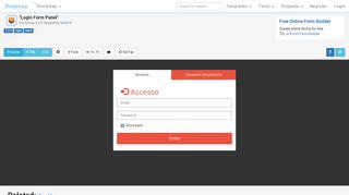 Bootstrap Snippet Login Form Panel using HTML CSS ... - Bootsnipp
