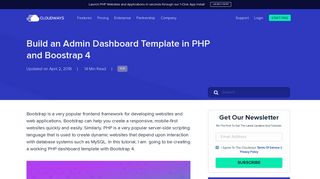 Create a PHP Admin Dashboard Template With Bootstrap 4 - Cloudways