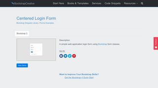 Bootstrap Login Form Centered in Window - Bootstrap Snippet