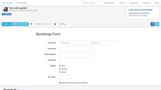 Bootstrap Snippet form with captcha using HTML CSS Bootstrap jQuery