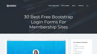 28 Best Free Bootstrap Login Forms For Membership Sites 2019 ...