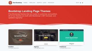 Free Bootstrap Landing Page Themes - Start Bootstrap
