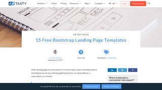 15 Free Bootstrap Landing Pages Templates - AB Tasty