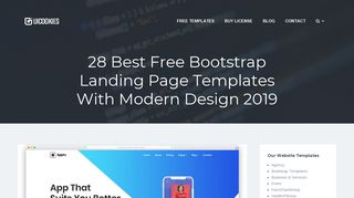 28 Best Free Bootstrap Landing Page Templates With Modern Design