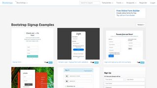Bootstrap Signup Examples - Bootsnipp