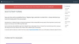 Forms - Material Design Bootstrap