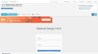 Bootstrap Snippet Material Design Login Form using HTML CSS ...
