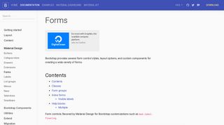 Forms · Bootstrap Material Design