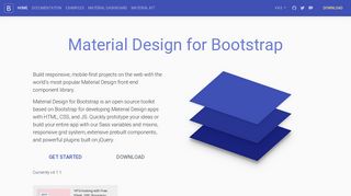 Bootstrap Material Design · The most popular HTML, CSS, and JS ...