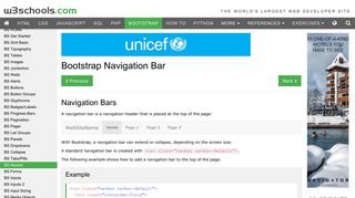 Bootstrap Navigation Bar - W3Schools
