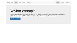Navbar Template for Bootstrap
