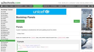 Bootstrap Panels - W3Schools