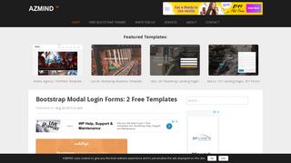 Bootstrap Modal Login Forms: 2 Free Templates | AZMIND