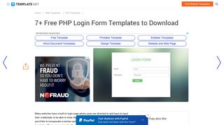 7+ Free PHP Login Form Templates to Download | Free & Premium ...